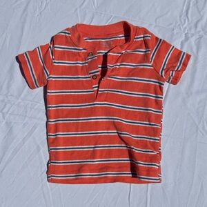 Carters | Orange and blue striped shirt